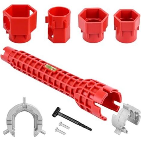 Chiave multifunzione 14 in 1 per rubinetti e lavelli – in acciaio inox, ideale per cucina, bagno e lavabo