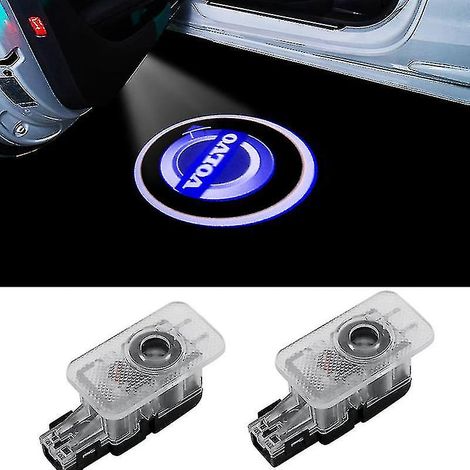 Crea – Lumières de bienvenue LED pour Volvo S90 S80L S60L XC60 – Projection logo sur sol – Installation sans perçage – Tension 12V, 5W, durée de vie 50 000h