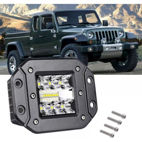 Rampe de Phare LED, 5 Pouces 39W , projecteurs lumière Feux de Travail pour Offroad Voiture camions SUV ATV 4x4 Tracteur Bateau,6000k feu antibrouillard (1/4)
