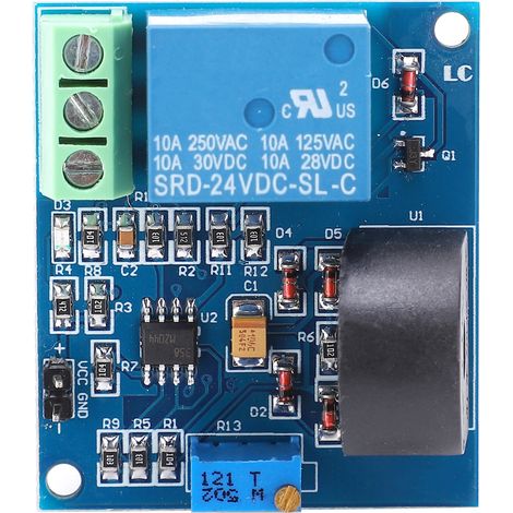 Module de détection de courant AC 24V avec relais 5A, capteur de protection surintensité 20Hz400Hz (1/5)
