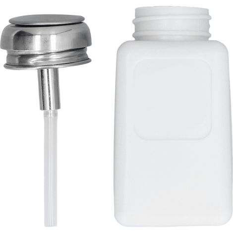 ESD-sichere Dosierflasche, Lösungsmittelspender, 200 ml Lösungsmittelspender mit Druckmechanismus, Anti-Dichtungsmechanismus, Parfümsets und Zielgruppen-Keywords (Weiß).