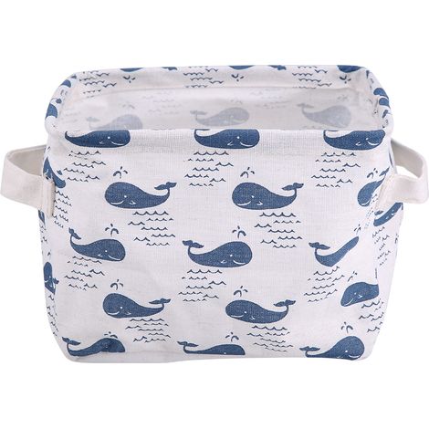 Fournitures scolaires, panier à linge, jouets pour bébé, boîte de rangement de bureau, organisateur, conteneur Baleines (1/5)