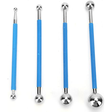 4 outils de raclage pour joints de carrelage, tête sphérique en acier, diamètres variés (5 à 19 mm), usage sol/mur (1/5)