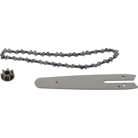 Jeu de chaîne de tronçonneuse avec pignon en acier, guide de 186mm et chaîne de 230mm, accessoires de remplacement pour tronçonneuse électrique mini 6 pouces.
