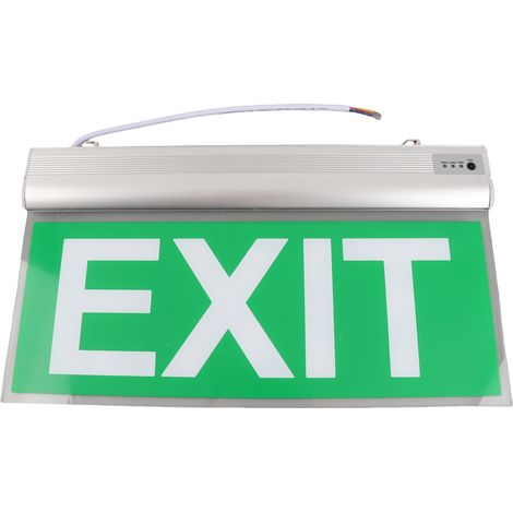 Lampe de signalisation de sortie de secours en acrylique 3W 12 LED, 110-220V (1/5)