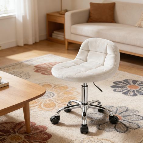 Fauteuil lounge pivotant à roulettes pour bureau ordinateur maquillage