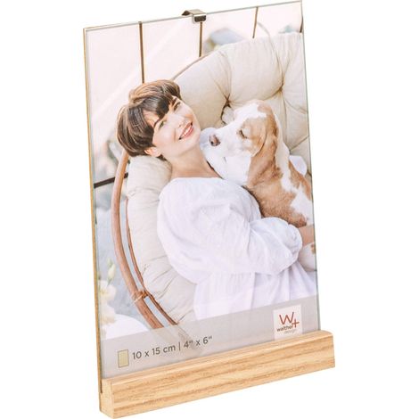 Cadre Photo Naturel 10 x 15 cm Cadre de Portrait en Bois, Portrait Simplicity YQ015P (1/4)