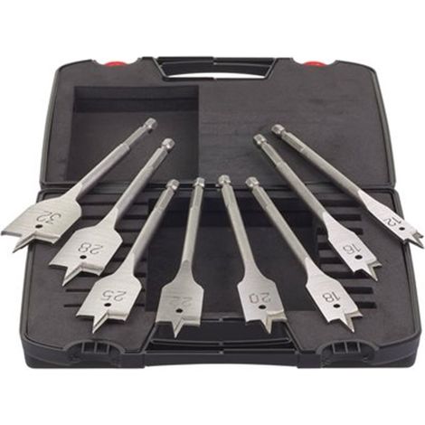 Milwaukee 4932352504 Estuche de plástico con 8 Brocas de Pala (1/2)