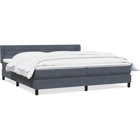 Maison Exclusive - Boxspringbett mit Matratze Dunkelgrau 180x210
