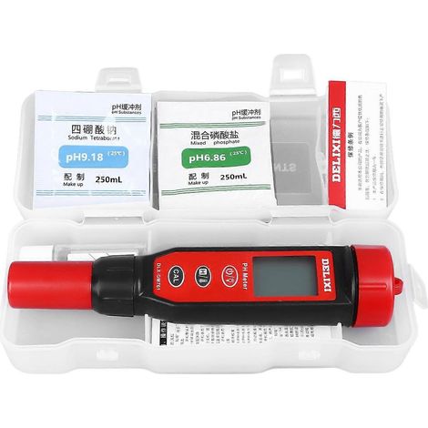 pH-Tester-Stift mit hoher Genauigkeit, wasserdichter Sonde, LCD-Hintergrundbeleuchtung, tragbares Wasserqualitätsmessgerät für Bodenproben