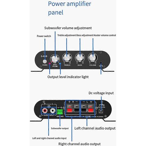 Auto-partner S-838 2.1CH Audio-Leistungsverstärker