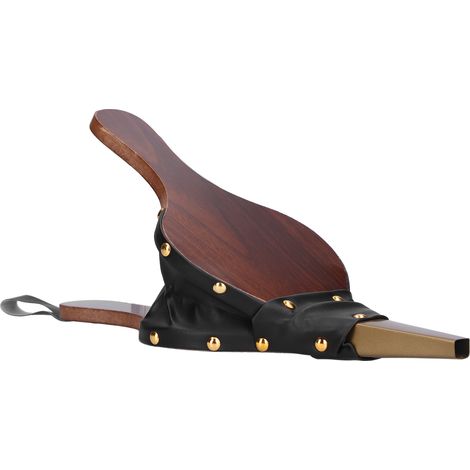 Soufflet de cheminée portable à main, ventilateur d'air manuel en bois pour camping extérieur, barbecue et foyer, outil d'allumage pratique (1/5)