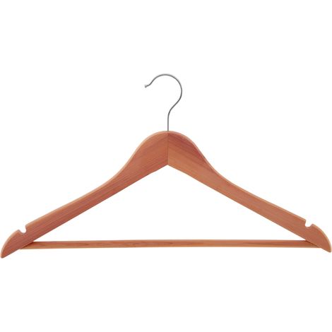 Premier Housewares Cedar Wood Clothes Hanger Traditional Design Wooden Hanger For Hanging Shirts Jackets Coat Cardigans Trousers Hanger With Metal Hook (1/4)