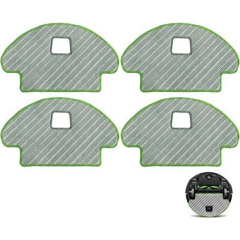 Paquete de 4 paños de limpieza para iRobot Roomba Combo 113 R113840 R111840, repuesto para aspiradora robot, juego de accesorios de limpieza de microfibra lavables. (1/5)
