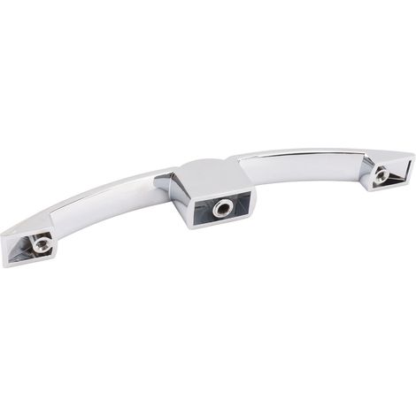 Lot de 2 verrous à bouton-poussoir pour armoire, avec poignée, pour camping-car, bateau, entraxe de 160 mm (chromé) (1/5)