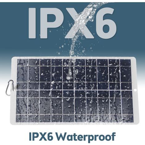 8W Monocrystalline Solar Panel - IPX6, USB-C Port, 5V, 19% Efficiency, for Smartphone and Outdoor Camera (1/5)