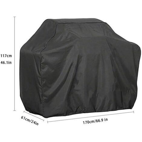 Grillabdeckung – Größe XL 170 x 61 x 117 cm – Wasser- und staubdicht – Aus Oxford-Gewebe (1/5)