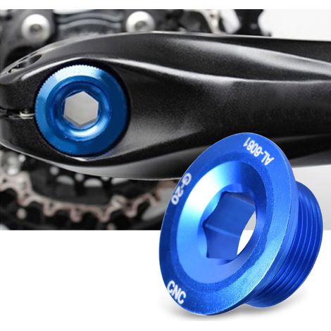 Vis de fixation de manivelle de vélo GUB en alliage d'aluminium durable (bleue) (1/5)