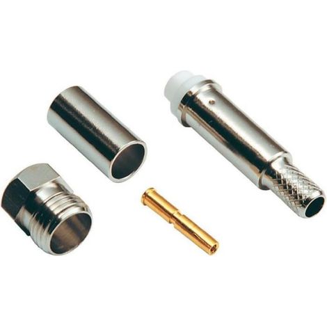 Connecteur FME - Femelle Droit - Impédance 50 Ohm - Fréquence Max 3 GHz - Pour Câble RG 58 C/U - Diamètre 5 mm - À Sertir - 1 Pièce (1/3)