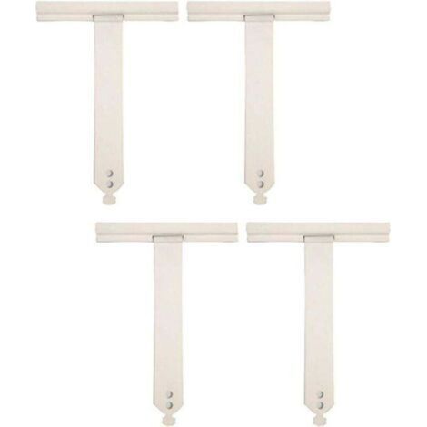 Set mit 4 flexiblen Clip-Befestigungen – Aufhängungsfeder zur Befestigung von Rollladenbehängen – Verriegelungsmechanismus für Rollladenbehänge – Befestigungshaken aus poliertem Aluminiumprofil für el (1/5)