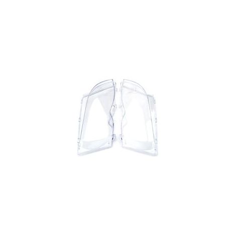 Lot de 2 verres transparents pour phares de voiture E46 2002-2005 Remplacement direct lentilles fanées Matériau PC clair - 63126924044