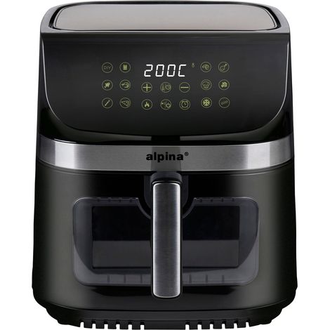 ALPINA Friteuse à air XXL, 9L, 1800W, Minuteur, 80...200°C, Écran numérique (1/5)