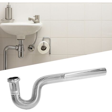 Couvercle de bonde de lavabo flexible et réglable en laiton ondulé, anti-odeurs, avec déflecteur anti-odeurs, filetage impérial G 1-1/4'', entrée. (1/5)