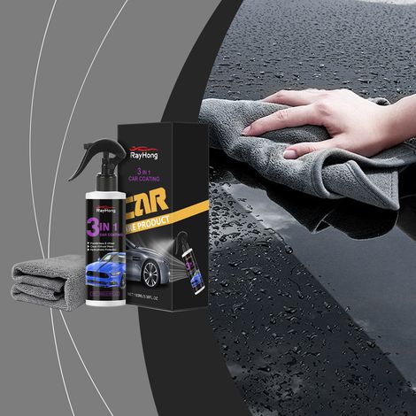 3-in-1 Autolackspray – Hellt auf, schützt vor Staub und Flecken, poliert und pflegt Fahrzeugoberflächen – 100 ml + Tuch -- DTEKGAZ (1/5)