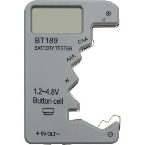 Batterietester, Batterieleistungsanzeige, Batteriespannungsanzeige, Reststromanzeige – Grau, von DEBUNS (1/5)