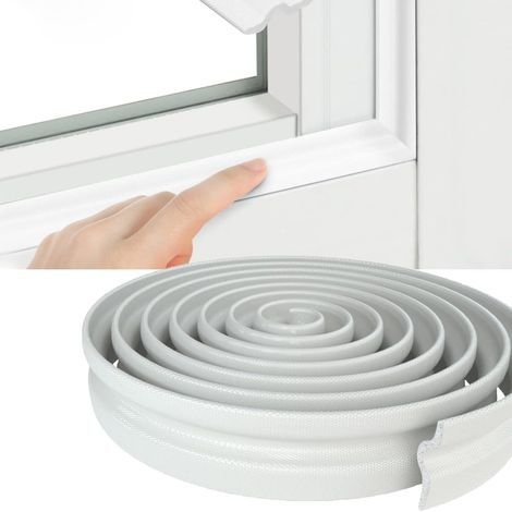 Joint Fenetre Isolation Anti Froid Joint Porte Entree Isolant Fenetre Forte Auto-adhésif Joint Bas de Porte Isolation Phonique Bruit Mousse Boudin de Port Caoutchouc (Blanc 5M) (1/4)