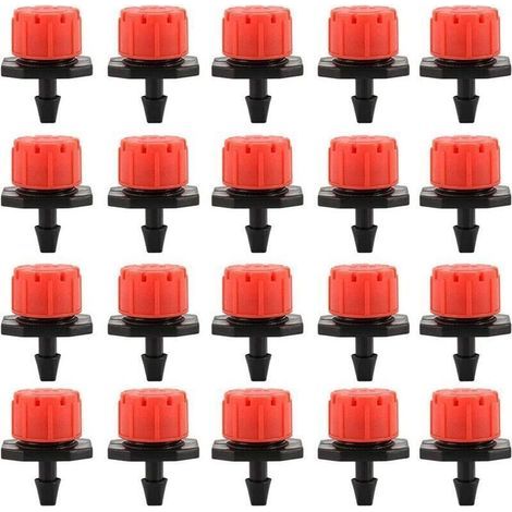 100PCS Goutteurs Irrigation Goutte à Goutte dripper, Buses de Gicleurs émetteur Jardin, Arrosage Goutte à Goutte Automatique 360° Réglable (1/5)
