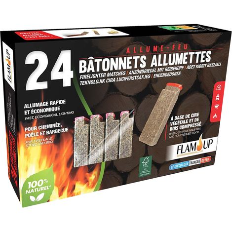 Feueranzünder 100% Natürliche 24 Stäbchen - Flam Up