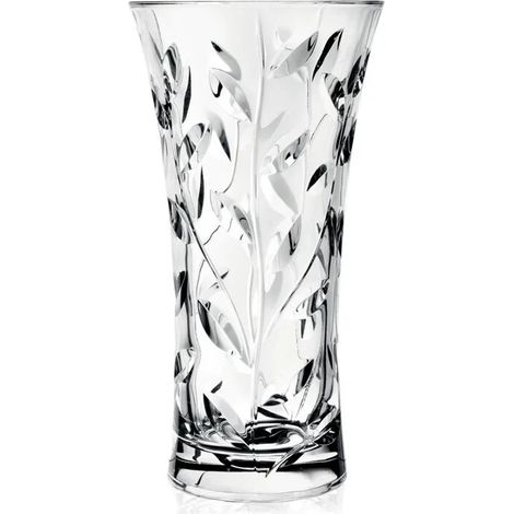 Vaso decorativo casa in vetro trasparente rcr laurus cristallo h 30 cm d 15 cm