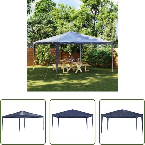 Tente de jardin - Tente de réception 4x4 m bleu (1/5)