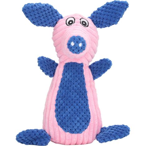 Jouet pour chien couineur, adorable jouet interactif résistant aux morsures pour chiots, jouet de dentition en peluche cochon (1/5)