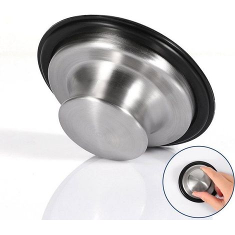 Bouchon Pour Canalisation D Evier - Acier Inoxydable 304 Et Caoutchouc - Diamètre 85 mm - Universel Pour Évier Cuisine Et Evacuation Garage - 2 Pièces (1/5)