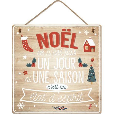 Plaque à suspendre Noël (1/2)
