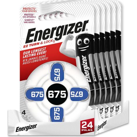Pack de 24 pilas de audífono de zinc aire tamaño 675 (1/5)