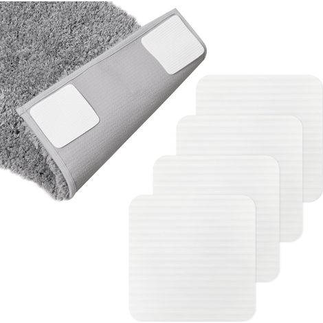 Lot de 4 Pinces pour tapis, antidérapantes, résine acrylique, lavables, pour sol stratifié marbre (1/5)