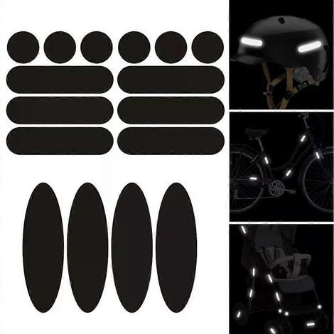 Universelle reflektierende Folie für Helme, unsichtbare schwarze reflektierende Aufkleber im Pfeildesign, reflektierendes Klebeband für Motorräder, Autokarosserien und Fahrräder (1/4)
