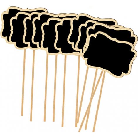 Étiquettes pour plantes en forme de petite fleur, tableau noir pour la décoration du jardin - Lot de 10 (1/5)