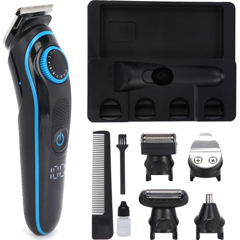 Rasoir électrique multifonction rechargeable USB, tondeuse à poils de nez, kit de rasage (1/5)