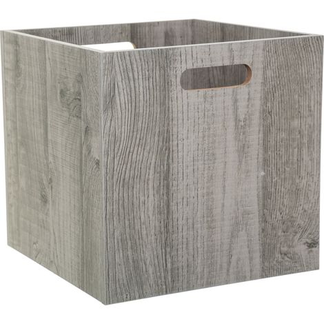 FIVE Caja de almacenamiento de madera - Gris