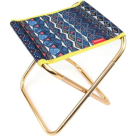 Tabouret pliable Chaise pliante portative en alliage d'aluminium Tabouret pliant léger extérieur Mazha (océan (1/5)