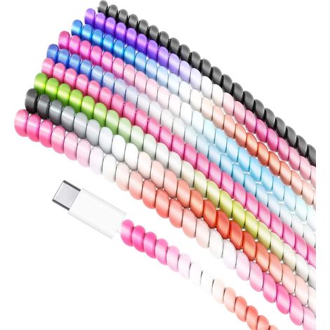 Câble Protecteur/Gaines de câble/Gaine Cable/Protege Cable Animaux/Cable Management/Range Cable Bureau, 9 PCS Protege Cable Chargeur pour Android Type-C Cable Micro USB Casque Écoute (1/5)