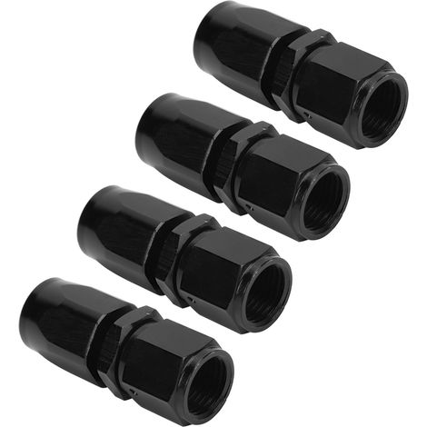 4pcs Raccord AN6 -6AN Universel Droit Orientable Extrémité Flexible Surface Polie (1/5)
