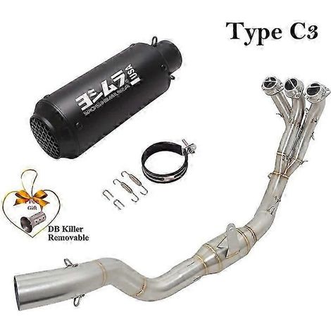Système d'échappement complet adapté pour moto, silencieux de tube de liaison avant modifié, DB Killer, pour Yamaha Tracer9 Tracer 9 GT 2 (Type C3) (1/5)