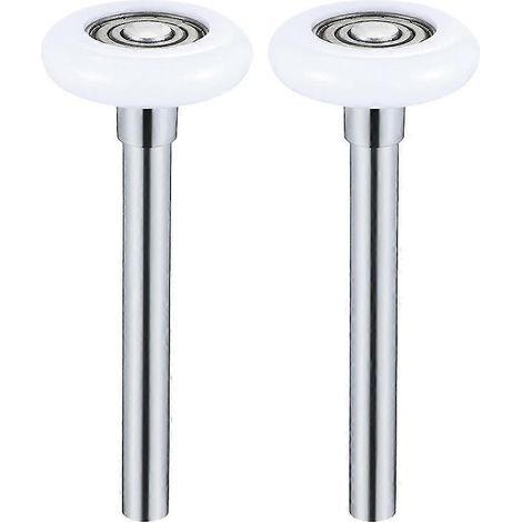 Lot de 2 roulettes de porte de garage en nylon avec tige. roulettes de rechange pour porte de garage (1/2)