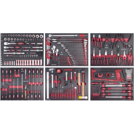 Kraftwerk – Coffret multi-outils 280 pièces – Outils en acier au carbone – Pour travaux intensifs – Compatible avec accessoires standards (1/2)