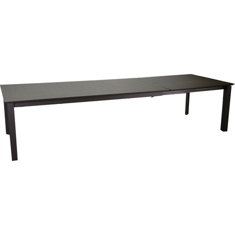 Tavolo Allungabile da Giardino 220/330x110xh76 cm in Alluminio El Paso Marrone